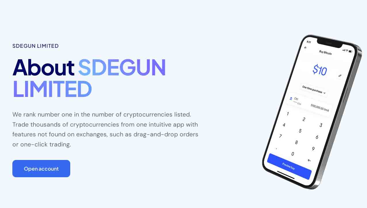 Sdegun — опасный фейковый криптоброкер