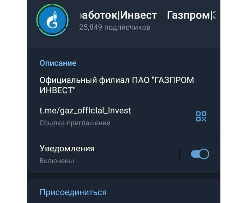 Что представляет собой «Газпром Заработок Инвест»: представительство в Telegram, статистика инвестирования, отзывы клиентов