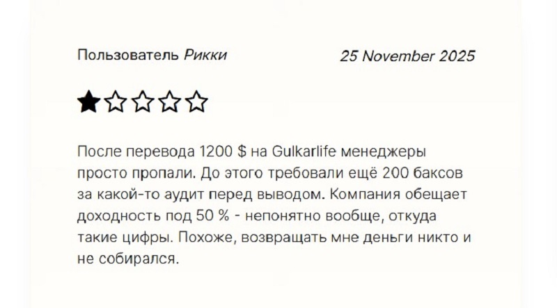 Брокер Gulkarlife: анализ безопасности проекта и перспектив сотрудничества