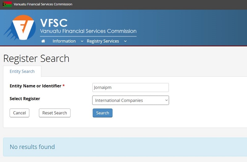 Брокер Jornaipm: очередной клонированный фейк для обмана инвесторов