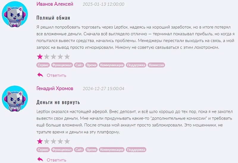 Реальный заработок или очередной скам: обзор брокера Leptiox