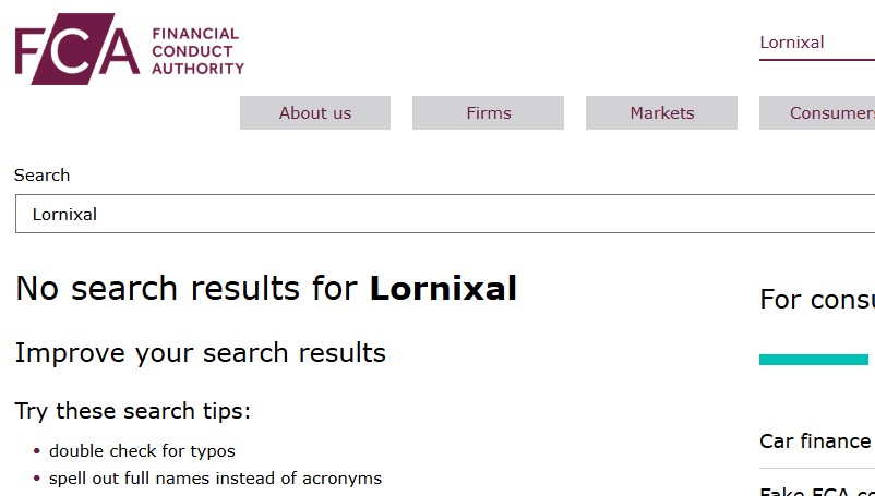 Обзор мошеннического проекта Lornixal, который не выводит средства и обманывает трейдеров