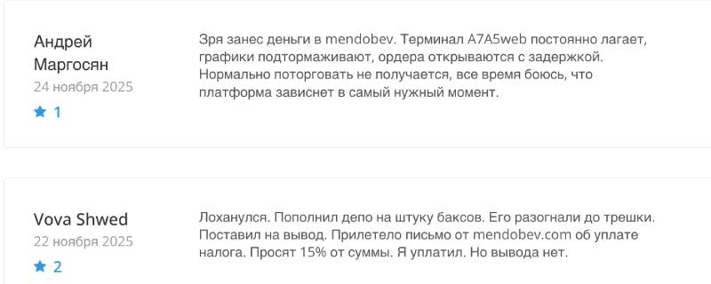 Mendobev: маска брокера, за которой скрывается обман