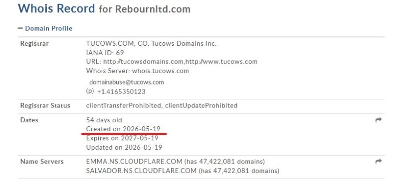Лжеброкер Rebourn LTD –- очередное пополнение в семействе клонированных лохотронов Лжеброкер Rebourn LTD –- очередное пополнение в семействе клонированных лохотронов