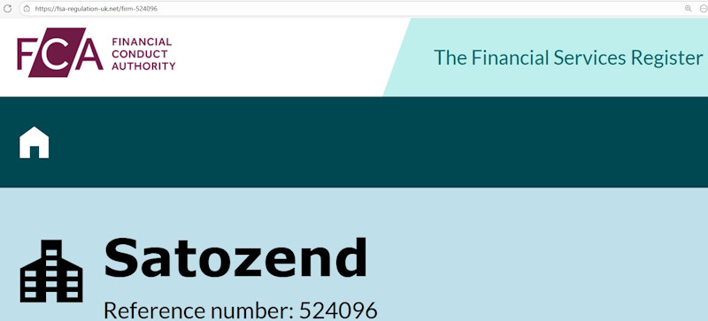 Satozend — мошенническая платформа, прикрывающаяся известными регуляторами Satozend — мошенническая платформа, прикрывающаяся известными регуляторами