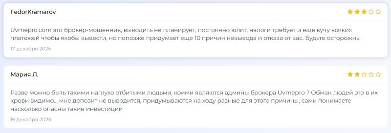 Брокер Uvmepro — разоблачение очередного нелегального поставщика на рынке финансовых услуг